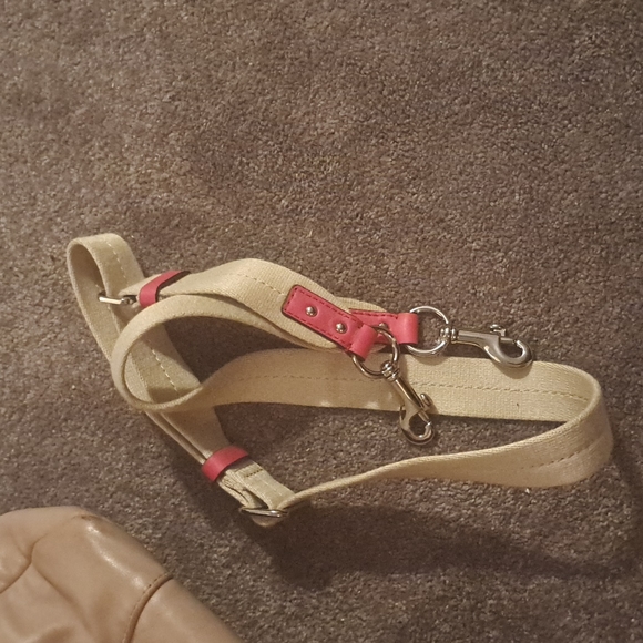 Authentic Coach leather large purse tan leather with pink and red accents! - Picture 6 of 12